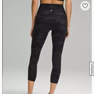 Lululemon Align Crop Green Camo Leggings Size 8